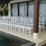 white Tiffany chairs for rent 
