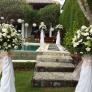 standing flower set up 