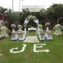 wedding decoration set up with bird cage arrangement 